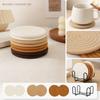 8 Piece Braided Cotton Coaster Set for Home Office Tabletop Protection Absorbent Round Coasters for Drinks Mugs Cups