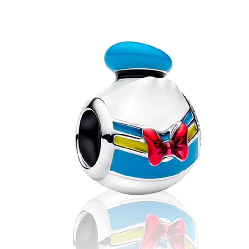 Daisy Duck&Donald Duck Charm Bead Component Bead Components Dangle Authentic Original Compatible With Snake Copper Metal Bracelet High Quality Fine