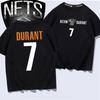 Nets Durant No. 7 Printed Short-sleeved T-shirt Summer Basketball Training Clothes Youth Loose Cotton Half-sleeves