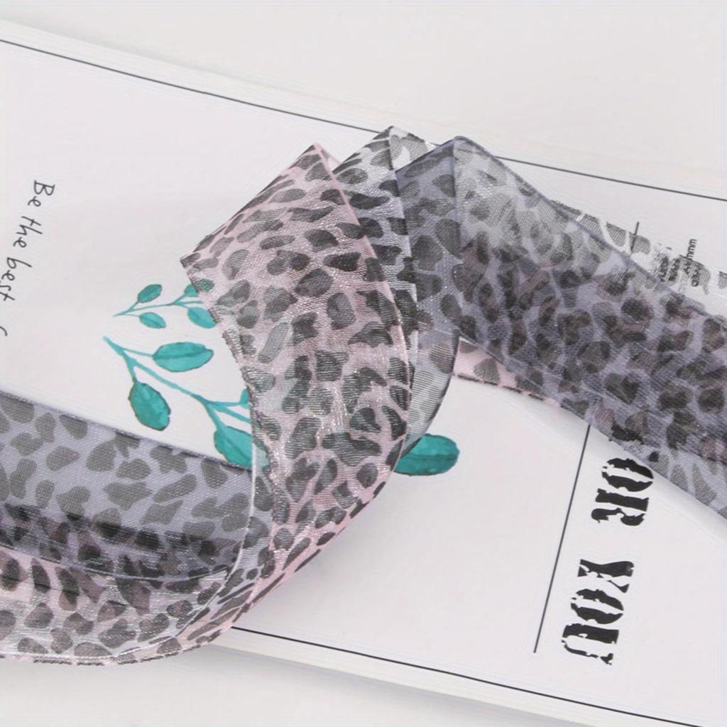 Organza Shoelaces, 1 Pairs and 2 Pairs Fashionable Satin Ribbon Shoelaces, Leopard Print Pattern Ribbon Yarn Lace Shoelaces