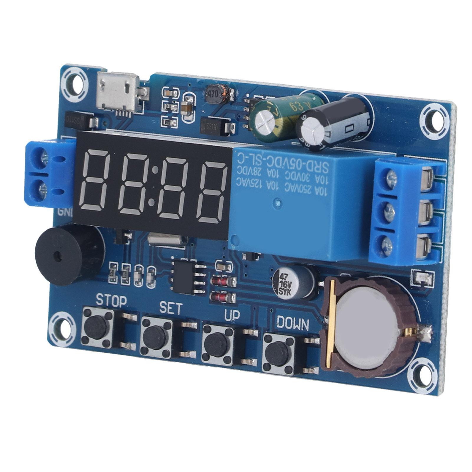

Relay Module 5 Time Periods Timing 24H Delay Timer Anti Reverse Connection Buzzer Warning Switch Controller Board