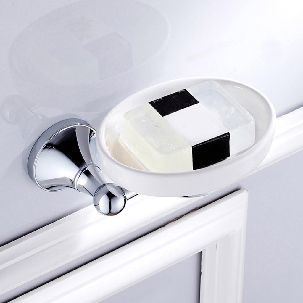Gold Soap Dishes Wall Mounted Chrome Vintage Shower Ceramic Soap Dish Holder Bathroom