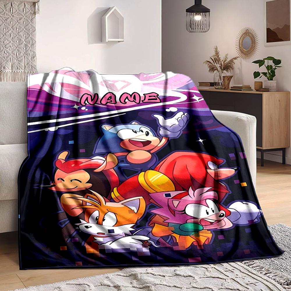Custom 1pc Sonic Adventure: Through Time Blanket, Soft And Comfortable Blanket, Casual Warm, Camping Travel Blanket, Birthday Gift Q912179