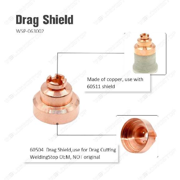 60504 Shield Cap Hand for Plasma Cutting PT-80 PT80 IPT-80 Torch WS OEMed Consumables QTY-2