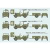 Fine Molds 1/20 Scale American 1/4-Ton 4x4 Truck (with Trailer and Machine Gun) Plastic Model 82002 (Combat Vehicle)