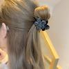 Fashion Crystal Flower Top Clip, Elegant Half-Up Ponytail Holder, Luxe Hair Claw for Women & Girls, Mini Claw Clip