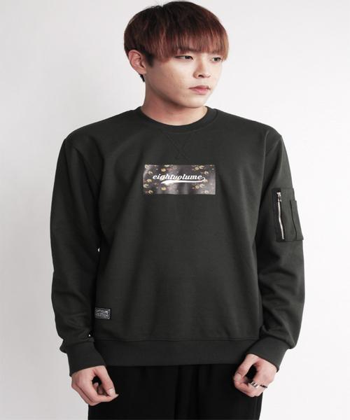 EIGHTVOLUME Ev S.Flower Logo Crewneck (Khaki)
