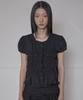 Peulleeoeob Saya Frill Puff Blouse (Fl-180_Black)