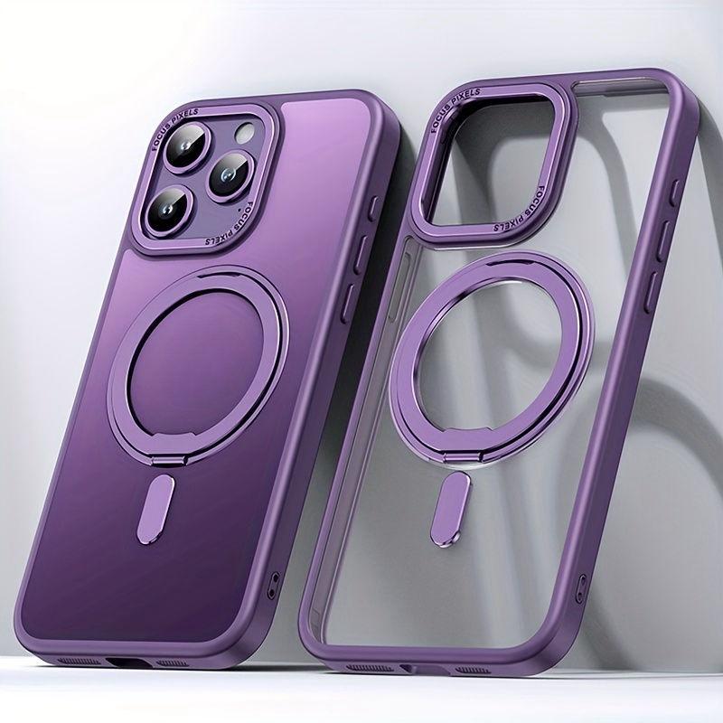 360° Magnetic Stand for iPhone 15 14 13 12 Pro Max Case Support for MagSafe MIL-Grade Drop Protection with Rotatable Magnet Ring