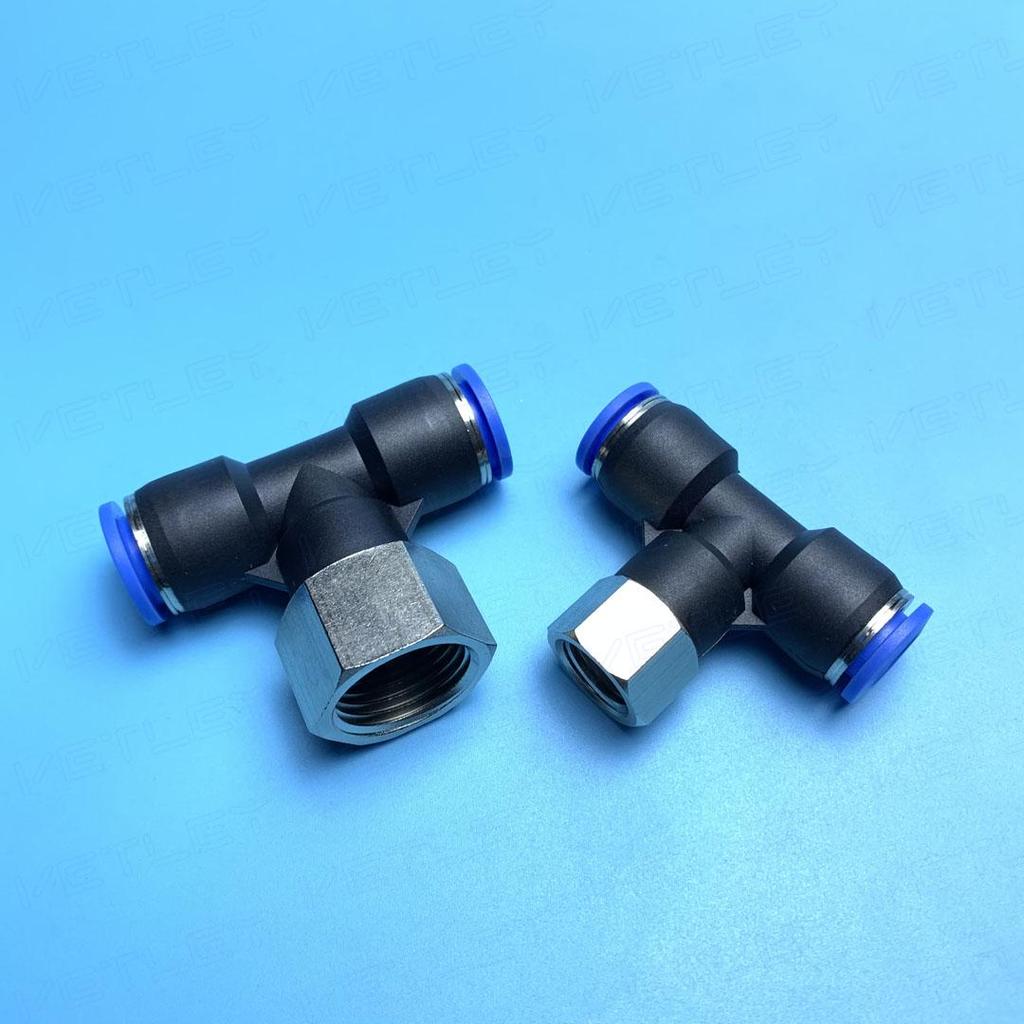 Three-Way Internal Thread Pneumatic Quick Connector PTF 4-1 6-2 8-3 12-4