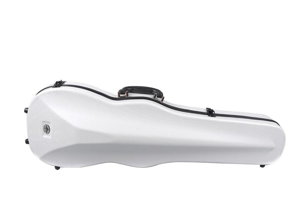 YoungMonic A Heavy-Duty, Ultra-Lightweight Carbon Fiber Violin Case for 44 Full-Size Violins, Weighs Approximately 2kg (White)