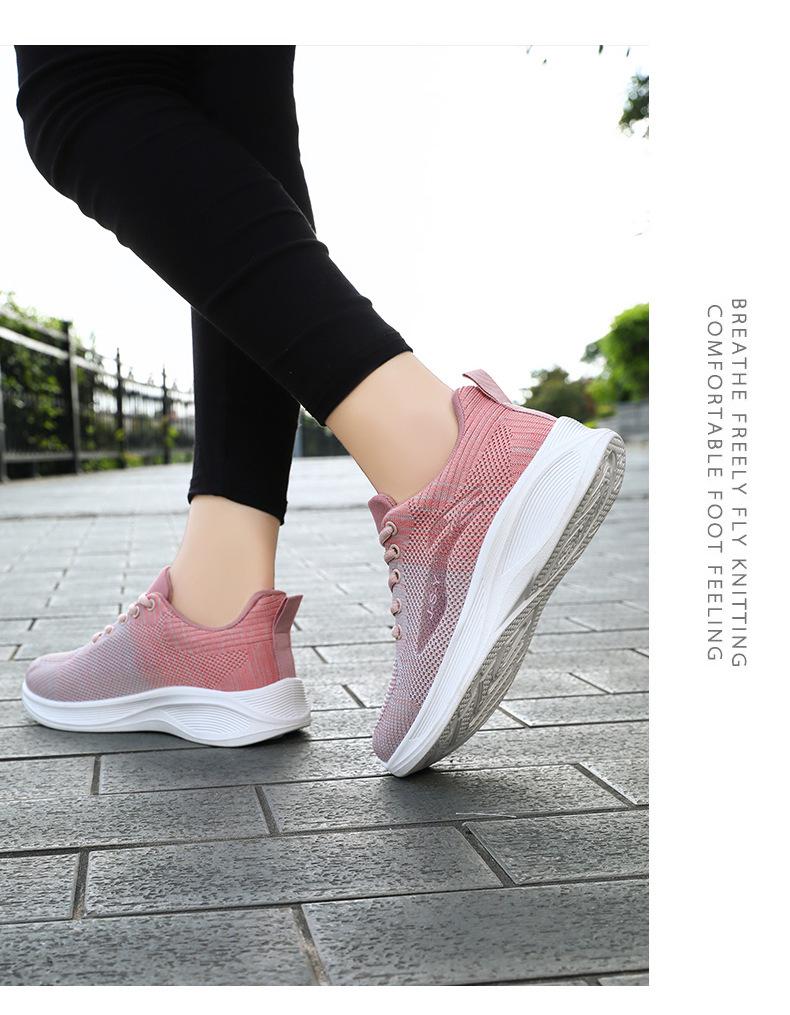Women's Summer Breathable Mesh Sneakers with Soft, Thick Soles