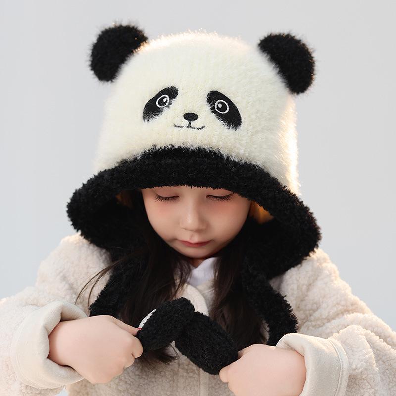 

Детская плюшевая вязаная шапка-пуловер — теплая, ветрозащитная и с капюшоном для осени/зимы Recommended Age 3-12 years белый