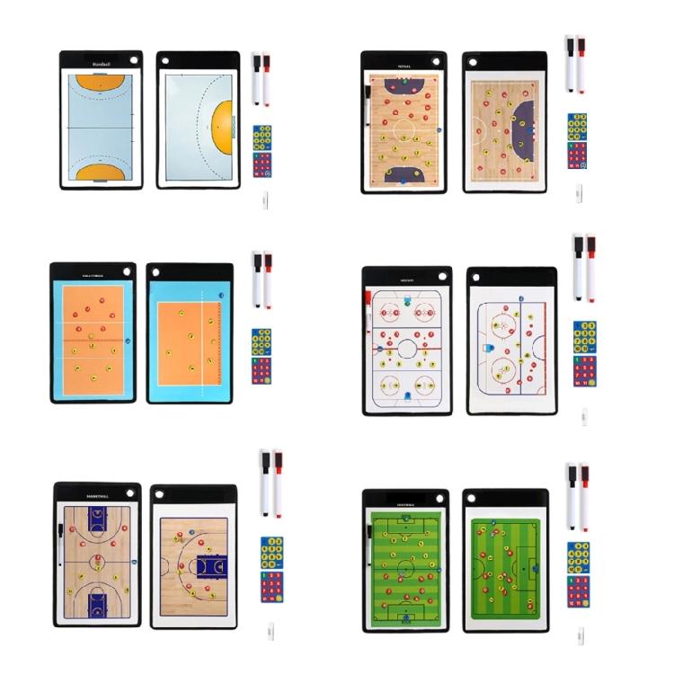 Football Basketball Coaching Clipboard with Magnetic Sheets, Dry Erases Tactic Coaching Board Training Aids for Strategy