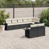 VidaXL Garden Lounge Set with Cushions 8 Pcs, Patio Sofas, Patio Furniture Set, Outdoor Furniture, Black 3252753