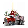 Christmas Vehicle Ornament Acrylic Truck Tractor Airplane Christmas Tree Ornament For Holiday Party Decoration Home Ornament