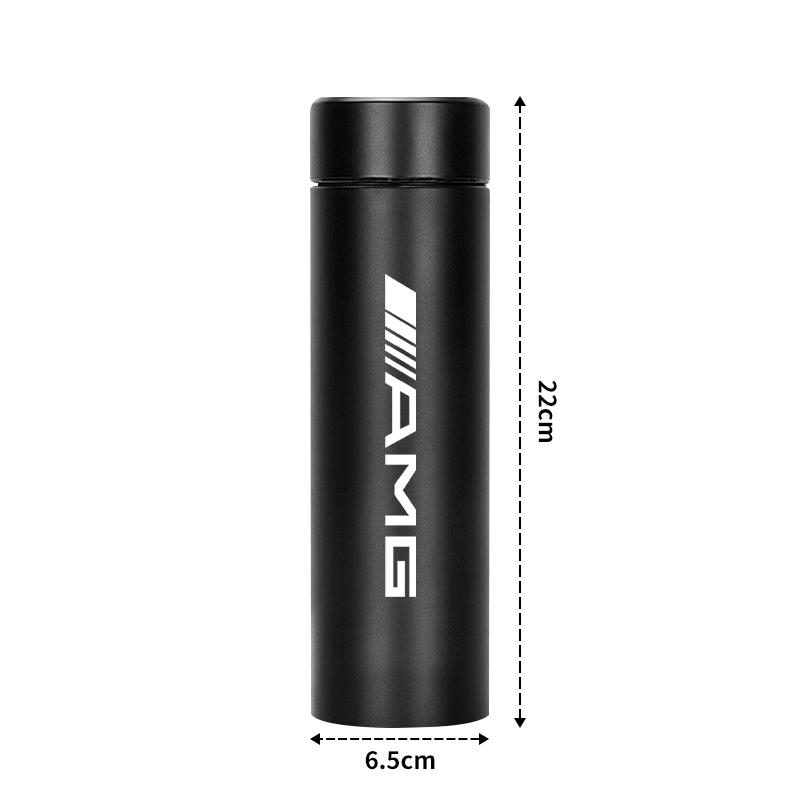 Car Sticker 500ML Stainless Steel Intelligent Temperature Display LED Thermos Cup For Mercedes Benz AMG CLA CLS W212 W213 W204 W