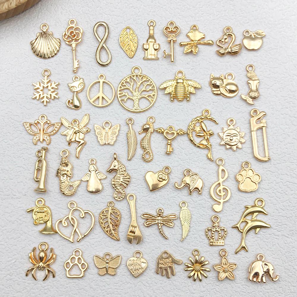 51kc Gold Mermaid Pendant Charm for DIY Jewelry