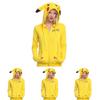 Pokemon Anime Jacket Cosplay Pikachu Hoodies With Adorable Ears And Tail Design