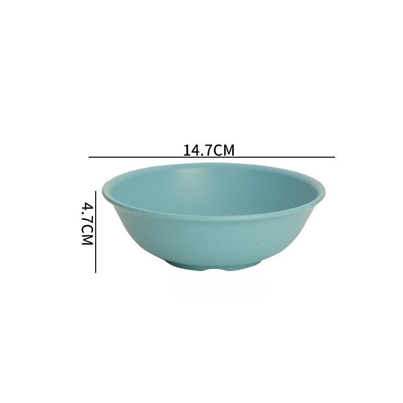 

Household Wheat Straw Plastic Round Bowl Rice Bowls, Children s Anti-drop Soup Bowls and Rice Bowls, Dining Tableware Small