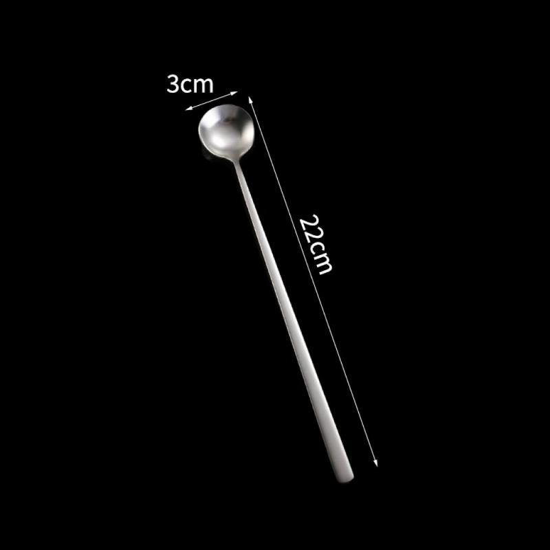 Long-handled Seasoning Mixer Cocktail Spoon Ice Spoon Ice Cream Cake DessertHousehold Coffee Spoon