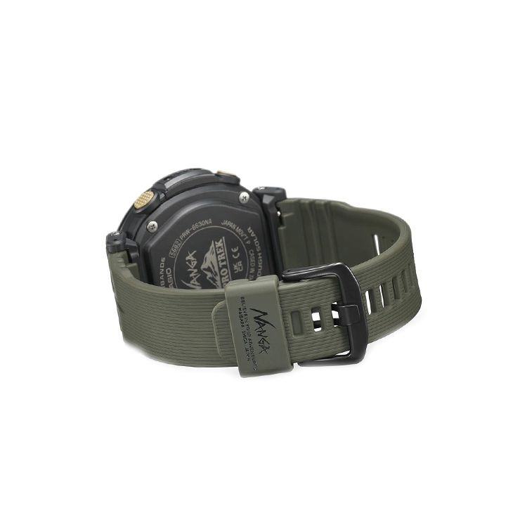 Casio Pro Trek Series Nanga Collaboration 1000m Waterproof Solar Quartz Movement Resin Strap Men watches Black PRW-6630NA-1A3JR
