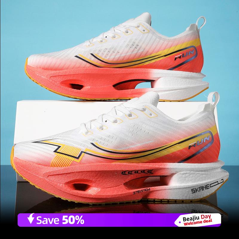 

Running Shoes Training Speciality Marathon Men Sports Breathable Lightweight Women s Comfortable Nonskid Leisure Sneakers 45 помаранчевий