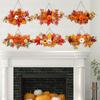 Reusable Halloween Maple Leaf Pumpkin Pendant Durable Wall Hanging Props Realistic   Indoor/Outdoor