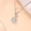 Versatile Moissanite 0.8 Carat Teardrop Necklace, 5x7mm Clavicle Chain, S925 Sterling Silver with 18K Gold Plating
