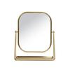 Modern Gold Tabletop Mirror Durable Vanity Easel Mirror Adjustable Tilt Perfect Makeup Grooming Home Decor Chic Accent