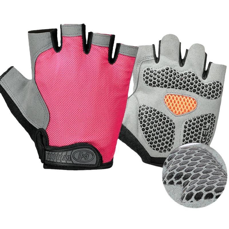 Professional Gym Fitness Breathable Anti-Slip Women Men Half Finger Summer Fishing Cycling Fingerless Gloves Female Bicycle Bike