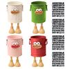 Cartoon Pen Holder Retro Sausage Mouth Bucket Plastic Pen Holder Large Capacity Desk Organizer for Stationery Makeup Brushes