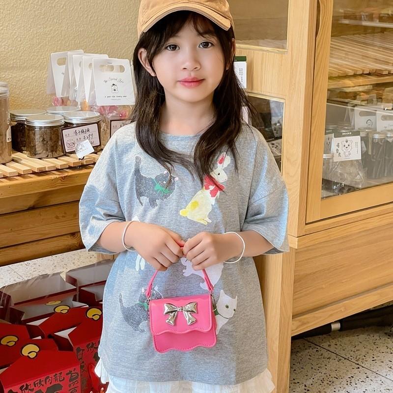 Stylish Chain Strap Children's Bag With Fashionable Bow Design For Boys And Girls