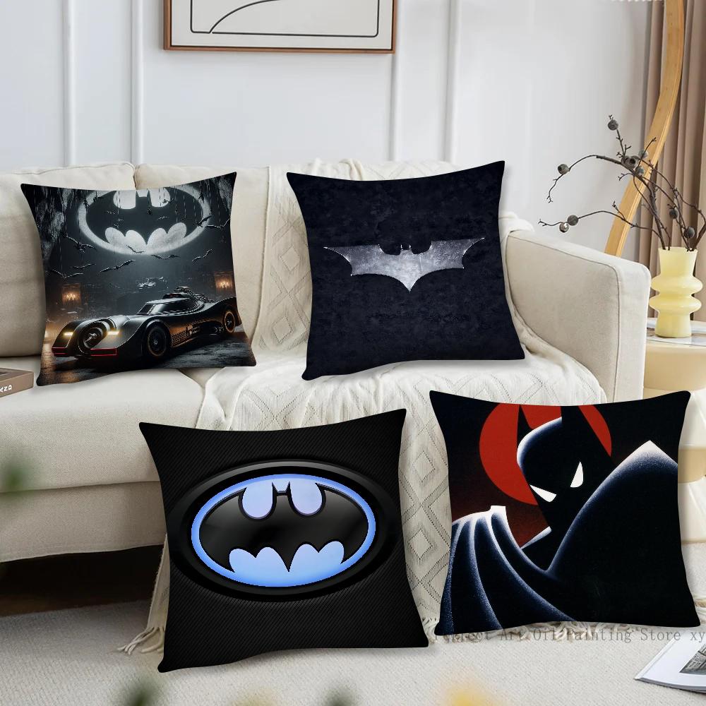 Cartoon COOL B-Batman Pillow Case Square Pillow Bedroom Sofa Leisure Comfort Cushion Car Living Room Home Decoration 40X40