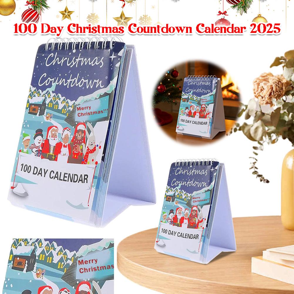 

100 Day Christmas Countdown Calendar 2025 Christmas Countdown Calendar Desktop Advent Calendars for Christmas Day of the week