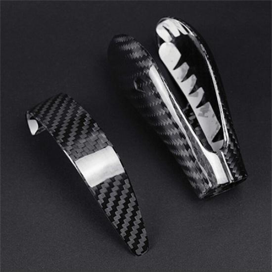 2pcs Carbon Fiber Car Center Gear Shift Knob Case For Porsche Cayenne 04-09