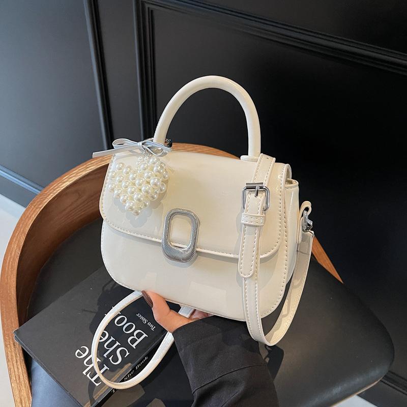 Fashion Niche Simple Temperament PU Portable Small Square Bag Women's Commute Advanced Sense Versatile Messenger Bag