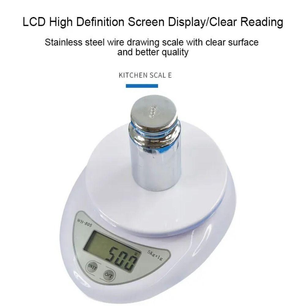 Large LCD Display Kitchen Scale Precise Weight Measuring LED Electronic Scales Coffee