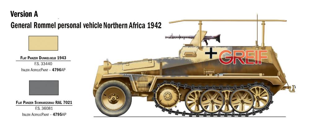 Italeri 7034 1/72 Sd.Kfz250/3 Greif