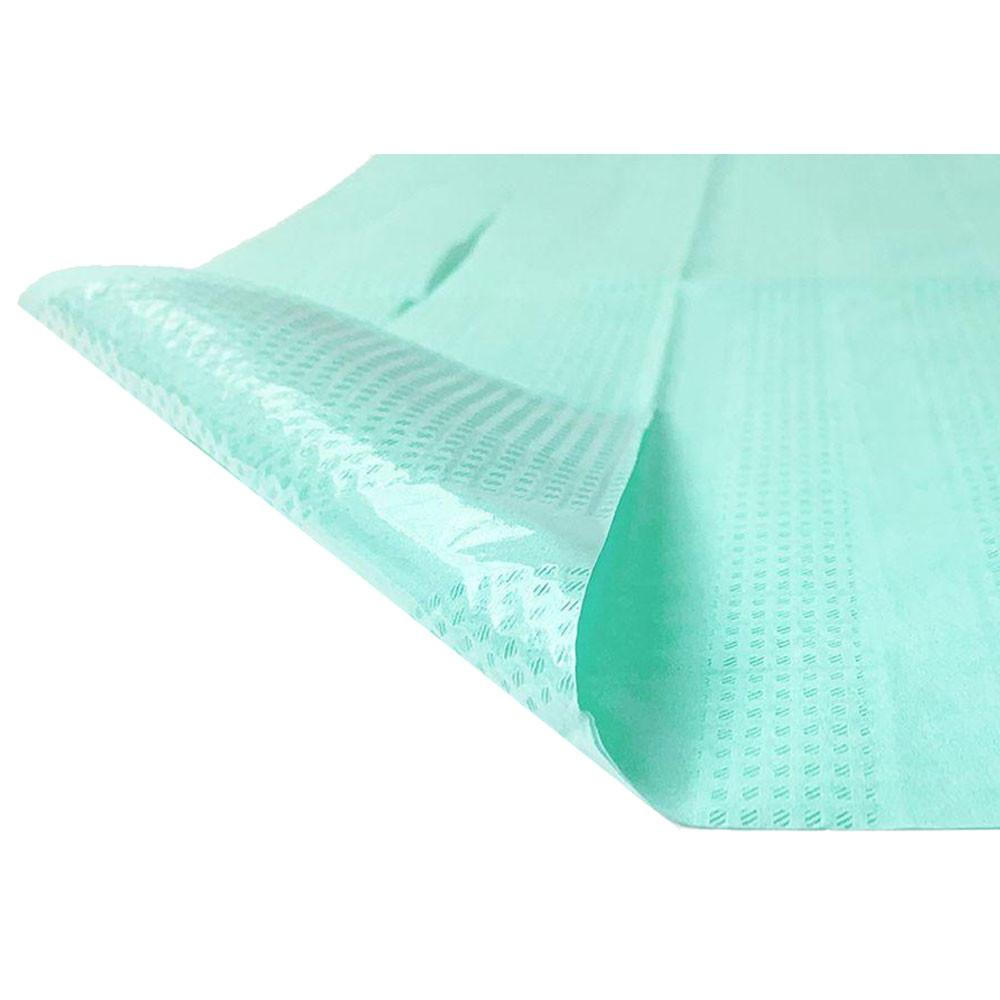 Tandhaklapp med ficka 39cm x 48cm Grön Folierad 54g Dentixpro 50st