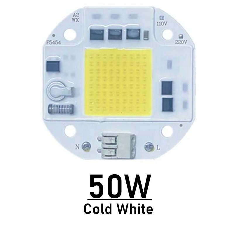 LED Chip COB Lamp 20W 30W 50W AC 220V 100V IP65 Smart IC No Need Driver DIY Flood Light Led Bulb Spotlight Outdoor Lamp Bead