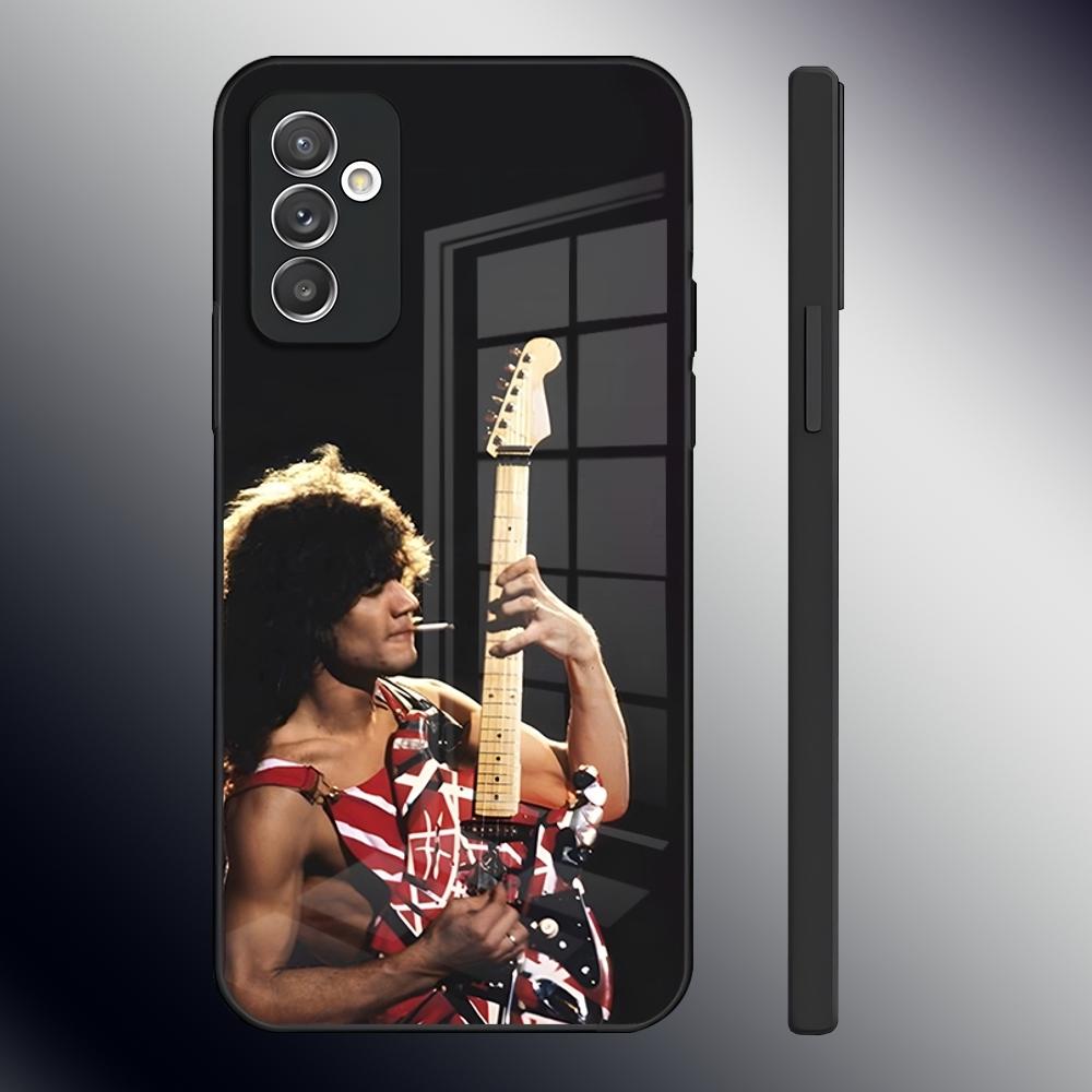 Eddie Van Halen Graphic Guitar Phone Case For Samsung S24 Ultra S23 S22 S20 Fe S21 Plus A54 A34 A24 A53 A13 A16 Glass Cover