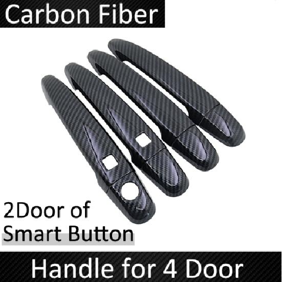 Black Carbon Fiber for Toyota 4Runner Hilux Surf N210 2003 2004 2005 2006 2007 2008 2009 Door Handle Cover  Car