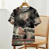 Women's Minimalist Floral Short Sleeve Top Basic & Versatile,Comfy Fabric,Ideal for Daily Wear & Shopping,Trendy Casual Top