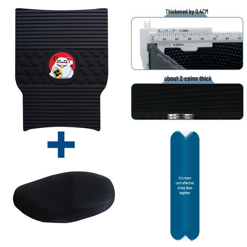 Durable, waterproof, non-slip rubber mats for Yadea Zhipao-H scooter.