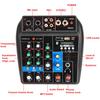 Professional Audio Mixer 4 Channel bluetooth Sound Mixing Console for Home KTV with USB Sound Effects
