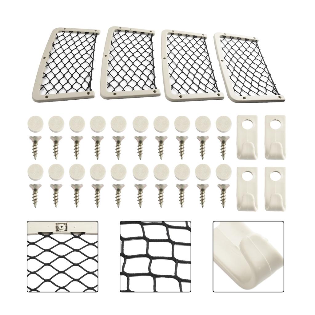 Beige Aufbewahrungsnetztaschen Wohnmobilzubehör Elastisches Schnurnetz