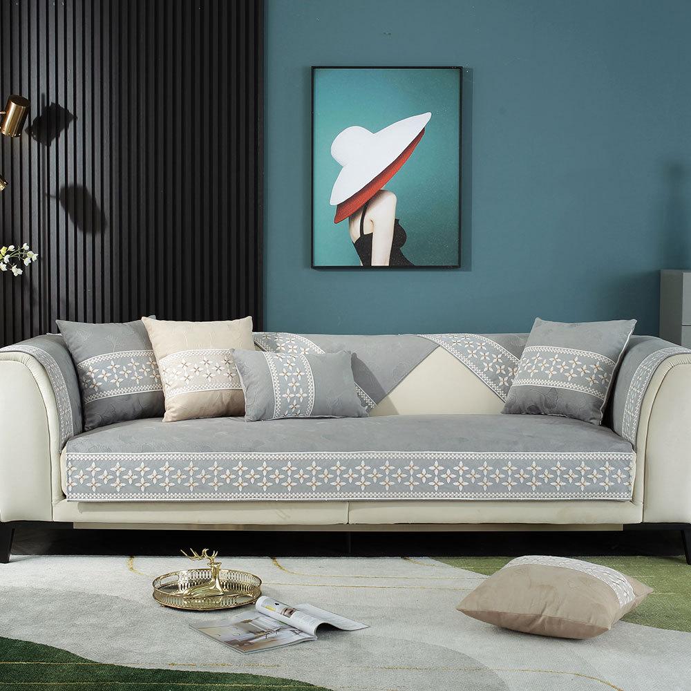 Cojín de Sofá Moderno Simple Universal para las Cuatro Estaciones Nórdico Ins Antideslizante Cojín de Sofá Funda de Sofá Funda