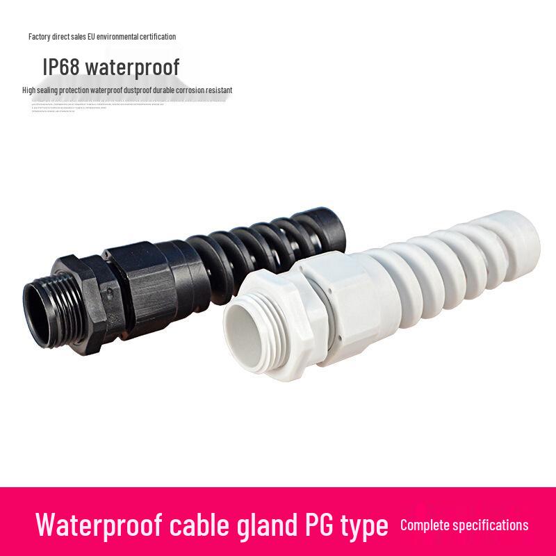 PG7 M12*1.5 Spring-Type Nylon Waterproof Cable Gland Connector