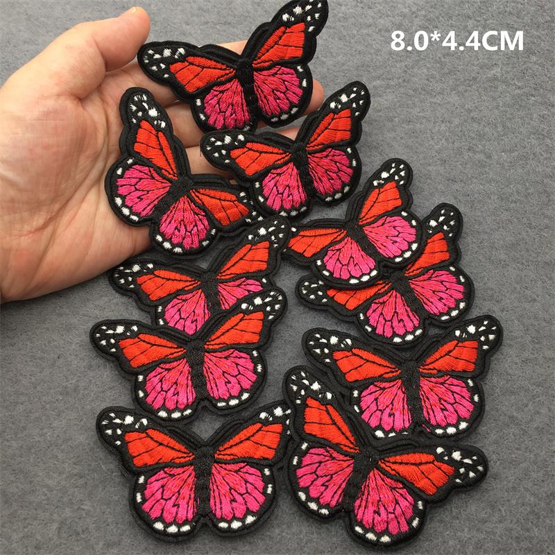 10Pcs Butterfly Patches Applique For Clothing Embroidery Patches On Clothes Diy Ironing Sewing Children Kids Stickers